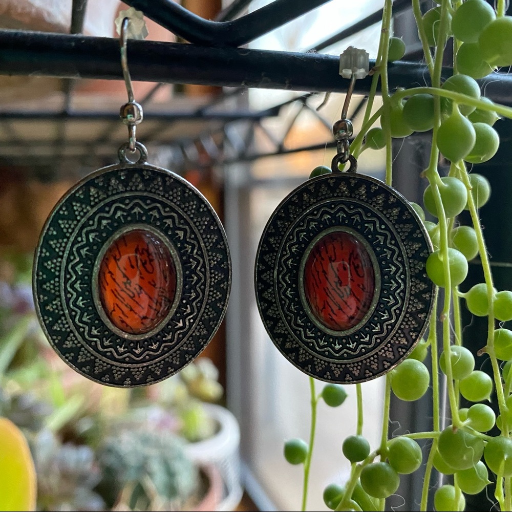 Premier Designs“Red Spice” Earrings, Southwest Vintage Inspired, Limited Edition
